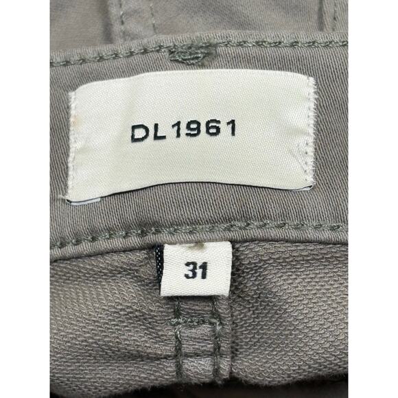 DL 1961 Women's 31 Hepburn Wide Leg High Rise Ankle Jeans Green Boho Casual - Picture 8 of 10